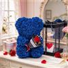 GDJIAYIYI Orso di rose blu, orsacchiotto di rose blu con confezione regalo, orso di fiori artificiali per San Valentino, festa del papà, regalo di compleanno per uomini, regalo romantico per fidanzati