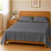 Homebliss Completo Letto 160x190+25 / 200x240 + 45x75 2PCS, Grigio Scuro | 65 GSM, sacca +25, tinte unite