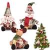 ZJILIXIA 3 Pezzi Albero Di Natale Decorazioni Da Appendere,Natale Peluche Neve Babbo Natale Renne Ornamento,Ciondolo per Albero Di Natale in Feltro,Gnomo Natalizio,Svedese Peluche Regalo,Addobbi Porta Camino