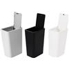 MEELRYD Sistema di raccolta differenziata, Set di 3 pattumiere da cucina 27L, Contenitori con coperchio, Sistema per la spazzatura da cucina, 22,2x15,7x33 cm, Nero/Bianco/Grigio