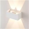 Dopa Applique LED da Parete Cubo XXL IP65 da 24W con Fascio Regolabile 3 Colori CCT 3000K/4000K/6500K Design Moderno in Alluminio per Interni Esterni Doppio Fascio Luminoso (Bianco)