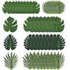Dstarymnix Foglie tropicali artificiali, foglie di palma finte, Decorazioni per feste, Piante di palma per decorazioni per feste nella giungla hawaiana, Foglie autunnali finte