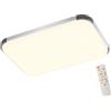 Aufun Lampada da soffitto a LED dimmerabile, 72 W, con telecomando, per soggiorno, camera da letto, cameretta dei bambini, cucina, ufficio, corridoio, bagno, interno, IP44, rettangolo