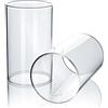 Tuuters - Set di 2 lanterne per interni ed esterni, in vetro borosilicato, ideali per decorare (120 x diametro 70 mm, senza base)