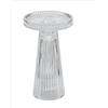 EDG PORTACANDELE A Cono A Righe H16.5 D9.8 Colore : Trasparente