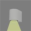 Partenopea® Applique lampada cubo da parete a muro gu10 max 10w led per interno esterno IP65 moderno faretto monoemissione (Tondo Grigio, Luce Naturale 4000K)