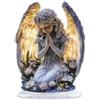 JYYWTSI Angelo decorativo 2D, 20 cm, in acrilico, decorazione da tavolo, decorazione per cimitero, commemorazione, luto, spirituale