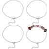SUNNYCLUE 1 scatola 12 pezzi Braccialetto con Ciondoli A Catena Serpente Braccialetti con Ciondoli In Argento Sfuso con Chiusura A Moschettone Braccialetto A Catena Serpente Regolabile In Metallo In A