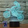 HPBN8 Ltd 3D Moto Night Light Lamp 7/16 cambiamento di colore LED Lampada USB Power Telecomando Kids Toys Gift Decor decorazioni di Natale regalo di San Valentino regalo di compleanno