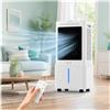 PINCHU Condizionatore Portatile Senza Tubo, Raffrescatore Evaporativo con Timer 12H. Ventilatore ad Acqua con Telecomando, Serbatoio Estraibile 25L, 3 velocità e 3 modalità per Casa