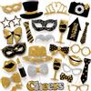 AIBAOBAO 30 Pezzi Accessori Photo Booth Glitter, Foto Props per Feste e Compleanni