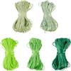 Craftora - Cordini in poliestere cerato, 0,5 mm, filo cerato verde, per perline, bracciali fai da te, gioielli, lavori con macramè, 100 m