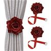 YAOHY Vintage Magnetic Calamite Tende Creativo Fiore Multi Stile Fermatende Calamita Home Curtain Storage Bundled Ferma Tende con Calamita(Red)