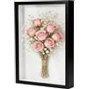 OUTALIZ Cornice Portafoto 3D, 30 x 40 cm, Cornice per Oggetti, Cornici Profonda da Riempire, con Lastra Acrilica Trasparente, Cornici 3D, per Fiori, Oggetti, Arte, Anniversario Matrimonio, Nero