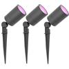 Ledvion 3 pezzi Faretti Esterno Lampade IP65 4,9W GU10 RGB picchetto