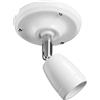 ledscom.de Plafoniera/porta lampada ELEPO, porcellana, acciaio, bianco lucido, 1x E27 max. 40W