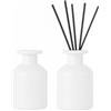 DEARBAG 2 PCS Bottiglie di Diffusore Nero Vetro Vuote per Diffusori, 150ML Flaconi per Diffusore in Vetro, Contenitore per Oli Essenziali Aromaterapia Vaso Fragranze per la Casa (Bianco)