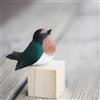 TALKLEK Statuette di rondine in legno intagliate a mano, statua di uccellino per la decorazione della casa, decorazione per mensole, regalo per gli amanti degli uccelli