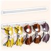 LOXSUN Porta Occhiali Da Sole Parete, Organizer Occhiali Da Sole Metallo, Portaocchiali, Espositore Occhiali, Scatola Porta Occhiali Per Più Bicchieri (Bianco, 2PCS)