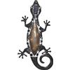 Star Trading Decorazione murale solare a LED GECKO lucertola in metallo e vetro