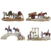Moranduzzo Set 4 Pastori Adatti a Presepe da 6 cm Scala 1:32 - MINI 6 - Statuine Indistruttibili, Stile '700, Rifinite a Mano, Scultore M. Landi, Made in Italy