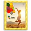 CLAMARO BUBBLE - Cornice portafoto di design 13 x 17 cm, in stile bolle, colore giallo, realizzata a mano, in MDF con vetro acrilico, cornice per foto, poster o puzzle