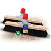 Novaliv 2X Scopa con crini di cavallo 50 cm con testa di scopa | Scopa senza manico | Crini di cavallo neri | Scopa larga per ingresso, scopa da lavoro, scopa da balcone