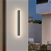 K-Bright Lampada da Parete Esterno/Interno LED 20W 4000K Bianco Naturale IP65 Applique da Parete Esterno 60CM Moderno per Balcone Giardino Veranda Via Garage, Grigio Scuro