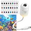 HshDUti Proiettore HD Smart Dynamic 5D olografico per luce notturna, proiettore Star HD Plug and Play, proiettori Galaxy Star regolabile, proiettori USB a 360° per camera da letto, soffitto, tetto auto