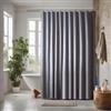 UUDIHO Tenda da doccia grigia lavabile in lavatrice, decorazione neutra per bagno, tessuto in poliestere, confezione da 12 ganci, 90 x 220 cm (larghezza x altezza), tende da bagno