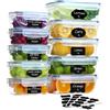 Hibisaws Contenitori Ermetici per Alimenti con Coperchio, Set 10 Pezzi 5 x 1 L + 5 x 520 ml, Senza BPA, per Meal Prep, Freezer, Microonde, Lavastoviglie, Impilabili
