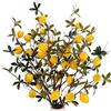 Gresorth Giallo Limone Decorazione Artificiali Falso Plastica Ramo Realtà Frutta Bouquet Display Casa Armadietto Tabella Modello CasaPianta 3 Pezzi