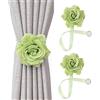 YAOHY Vintage Magnetic Calamite Tende Creativo Fiore Multi Stile Fermatende Calamita Home Curtain Storage Bundled Ferma Tende con Calamita(Verde)