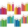 CRASPIRE 8 Foglio 8 Stili Adesivi per Finestre A Matita Colorata Adesivi per Finestre Colorate Decorazioni da Parete Decalcomanie per Aula Camera da Letto Soggiorno Finestra Scala Vetrina Decorazioni