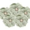 PATIKIL Fiori in chiffon da 8 cm, 5 pezzi, fiori in tessuto, strass e perle, grandi camelie, applicazioni da cucito per fai da te, vestiti, vestiti, fasce per capelli, decorazioni per feste di nozze