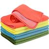 VIVOTE Strofinacci in microfibra, lavabili, con lato abrasivo in mesh, 8 pezzi, 20 x 20 cm (verde, blu mare, giallo, rosso)