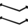 ML DESIGN modern living ML-Design Set di 2 Appendiabiti Porta Asciugamani a L Attacco a Parete 60x30 cm Acciaio Nero da Bagno Cucina Soggiorno Balcone Camera da Letto Porta Salviette da Muro Salvaspazio Peso Supportato 50 kg
