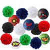 Fangleland Decorazioni per Feste Ninja Forniture per Feste guerriere Lanterne di Carta Ninja Adesivi Pom Poms per Ninja Tema Compleanno Baby Shower
