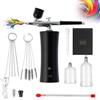 Holzsammlung Airbrush, Set di Pistola a Spruzzo con Compressore, Kit aerografo Portatile Wireless e Set aerografo a Mano Ricaricabile, per Trucco,Decorazione Torte,Unghie（Nero）