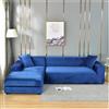 Fasksh Copridivani Elastici in Velluto Turchese Blu Copridivano Angolare Copridivano Chaise Lounge Anti Graffio Gatto Copridivano per Soggiorno (Blu reale, Taglia XL(235-300cm))