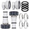 Vmhkjo Raccordo Tubo Piscina 32/38 mm, Adattatore per Pompa Filtro e Piscine Fuori Terra, Compatibile con Attacchi Bestway, Connessione Stabile, Antiperdite e Facile da Installare，c
