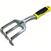 TaskStar Coltivatore manuale - Robusto rastrello da giardino con denti in metallo per allentare il terreno e diserbare le erbacce - Manico ergonomico in plastica - Dimensioni compatte per fioriere, aiuole
