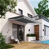 RELAX4LIFE Tenda da Sole con Bracci Estensibili 295x250cm con Manovella Manuale, Angolazione Regolabile per Balcone e Terrazzo, GRIGIO