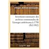 Limoges Inventaire-Sommaire Des Archives Communales de Limoges Antér (Tascabile)