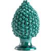 BEVILACQUA PIGNA DECORATIVA, CERAMICA SICILIANA VERDE RAMINA, M - h 30 x L 18 cm