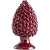 BEVILACQUA PIGNA DECORATIVA, CERAMICA SICILIANA BORDEAUX, L - h 35 x L 20 cm