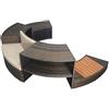 N NETSPA - Arredo Solo - Vita Premium 160 - per Spa - SP-MOB160R - Set di 5 Moduli supplementari per Spa Semi Rigida Vita Premium - Pancs Confortevoli in PVC Tressato - Struttura Alluminio