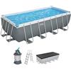 Bestway 56671-7 Set piscina fuori terra Steel Pro MAX - 4,88 m x 2,44 m x 1,22 m, grigio