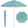 FANTASK Ombrellone da spiaggia, 178 cm, con picchetto e borsa per il trasporto, UPF 50+, protezione solare antivento stabile, ombrellone da giardino per balcone, giardino e terrazza (verde)