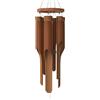 Nalulu Campanelli a vento classici in bambù, per esterni e esterni, in legno, piccoli, realizzati a mano con toni profondi calmanti, ideale come decorazione per la casa o come regalo per ogni